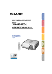 Sharp Notevision XG-MB67X-L Operation Manual