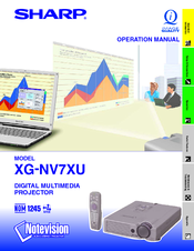 Sharp Notevision XG-NV7XU Operation Manual