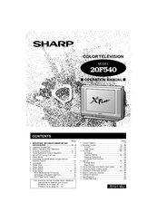 Sharp 20F540 XFlat Operation Manual