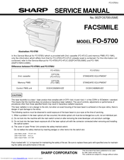 Sharp FO-5700U Service Manual