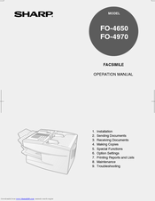 Sharp FO-4650 Operation Manual