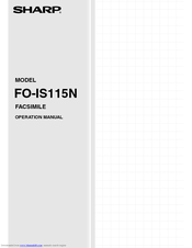 Sharp FO-IS115N Operation Manual