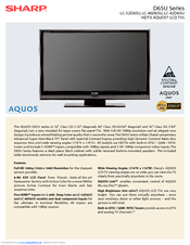 Sharp Aquos Lc 42d65u Manuals Manualslib