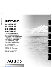 Sharp Aquos LC-46XL1E Gebruiksaanwijzing