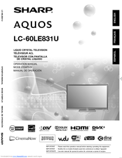 Sharp Aquos Lc 52le830u Manuals Manualslib