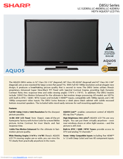 Sharp AQUOS LC-42D85U Specification Sheet