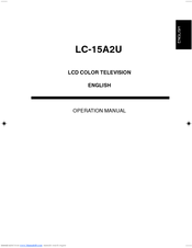 Sharp LC 15A2U Operation Manual