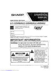 Sharp LC 15SH6U User Manual
