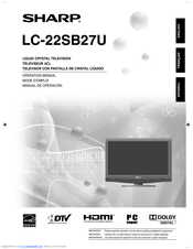 Sharp LC 22SB27U Operation Manual