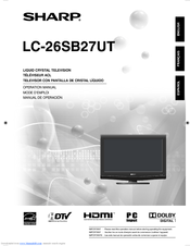 Sharp LC 26SB27UT Operation Manual