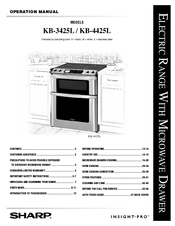 Sharp KB3425 - True Euro Style Electric Range Operation Manual