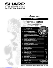 Sharp R-410D Operation Manual