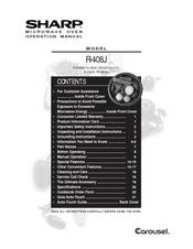 Sharp R-428JK - 1.6-cu.-ft. Microwave Oven Operation Manual