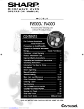 Sharp R-430DW Operation Manual