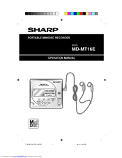 Sharp MD-MT16H Operation Manual