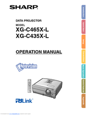 Sharp Notevision XG-C435X-L Operation Manual