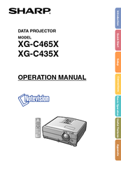 Sharp XG-C465X - Notevision XGA LCD Projector Operation Manual
