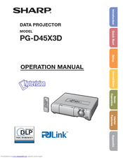 Sharp PG-D50X3D Operation Manual