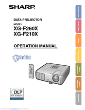 Sharp XG-F210X Operation Manual