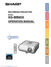 Sharp XG-MB65X Operation Manual