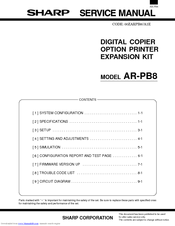 Sharp AR-PB8 User Manual