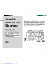 Sharp CD-DP900E Operation Manual