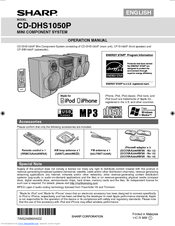 Sharp CD DHS1050P Operation Manual