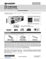 Sharp CD-SW440N Operation Manual