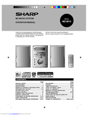 Sharp MD-M1H Operation Manual