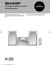 Sharp MD-MX30 MD Operation Manual