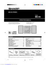 Sharp CP-X8 Operation Manual