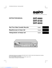 Sanyo SRT-8960 Instruction Manual