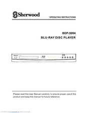 Sherwood BDP-5004 Operating Instructions Manual