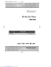 Sherwood BDP-6003 Instruction Manual