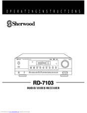 Sherwood RD-7103 Operation Instructions Manual