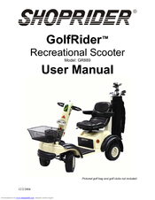 Shoprider Recreational Scooter GR889 User Manual