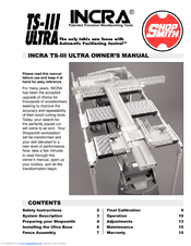 Shopsmith TS-III ULTRA Owner's Manual