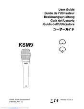 Shure KSM9/CG User Manual