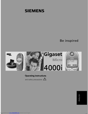 Siemens Gigaset 4000i Micro Operating Instructions Manual