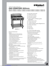 Moffat WALDORF RN8603G-CB Technical Data Sheet