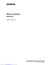 Siemens SIPASS STANDALONE ACS3110 User Manual