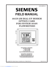 Siemens 1015N-2M Field Manual