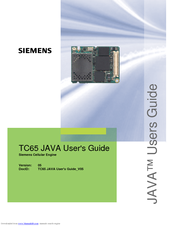 Siemens Java TC65 User Manual