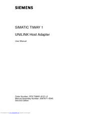 Siemens SIMATIC TIWAY 1 User Manual