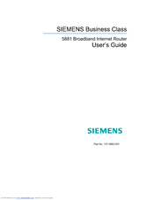 Siemens 5881 User Manual