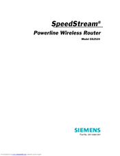 Siemens SpeedStream SS2524 Owner's Manual