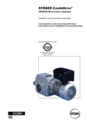 Stober Stober CombiDrive CM400/3 Installation And Commissioning Instructions