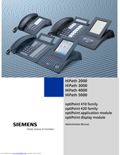 Siemens optiPoint 410 Series Administration Manual