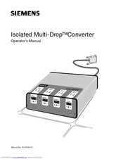Siemens ISOLATED MULTI-DROP SG-6048-01 Operator's Manual