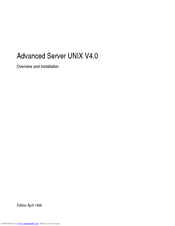 Siemens Advanced Server UNIX V4.0 Overviews & Installation Instructions